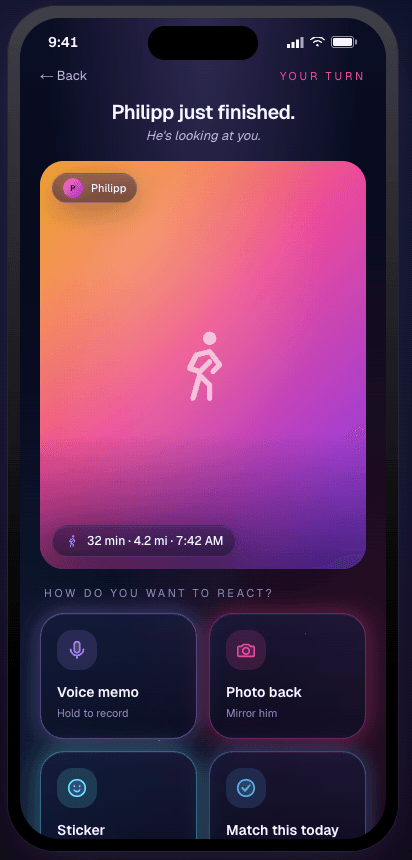 React — Philipp just finished